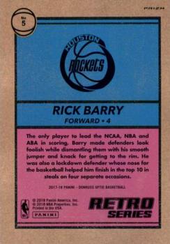 2017-18 Donruss Optic - Retro Series Holo #5 Rick Barry Back