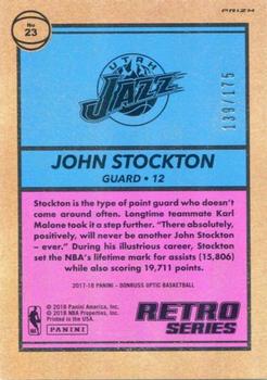 2017-18 Donruss Optic - Retro Series Lime Green #23 John Stockton Back