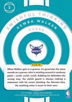 2017-18 Donruss Optic - Swishful Thinking #8 Kemba Walker Back