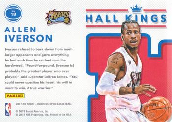 2017-18 Donruss Optic - Hall Kings #18 Allen Iverson Back