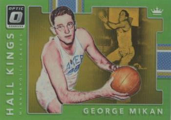 2017-18 Donruss Optic - Hall Kings Lime Green #8 George Mikan Front