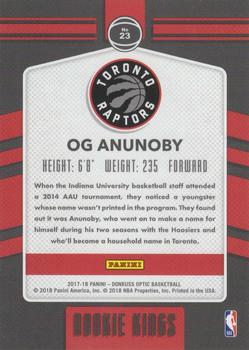 2017-18 Donruss Optic - Rookie Kings #23 OG Anunoby Back