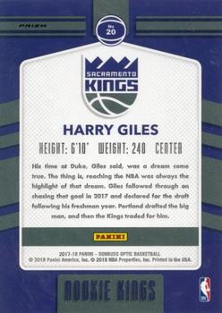 2017-18 Donruss Optic - Rookie Kings Holo #20 Harry Giles Back