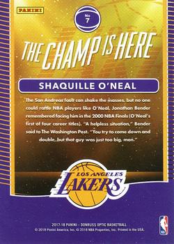 2017-18 Donruss Optic - The Champ is Here #7 Shaquille O'Neal Back