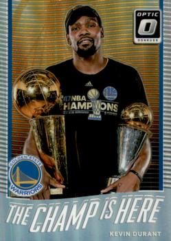 2017-18 Donruss Optic - The Champ is Here Fast Break Holo #1 Kevin Durant Front