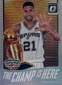 2017-18 Donruss Optic - The Champ is Here Holo #11 Tim Duncan Front