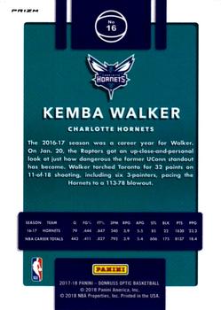 2017-18 Donruss Optic - Blue Velocity #16 Kemba Walker Back
