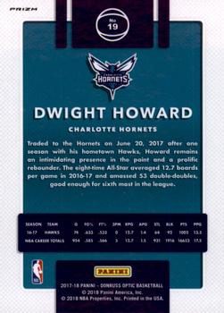 2017-18 Donruss Optic - Blue Velocity #19 Dwight Howard Back
