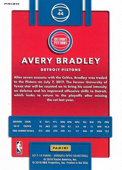 2017-18 Donruss Optic - Blue Velocity #44 Avery Bradley Back