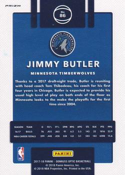 2017-18 Donruss Optic - Blue Velocity #86 Jimmy Butler Back