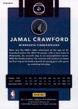 2017-18 Donruss Optic - Blue Velocity #87 Jamal Crawford Back