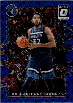 2017-18 Donruss Optic - Blue Velocity #89 Karl-Anthony Towns Front