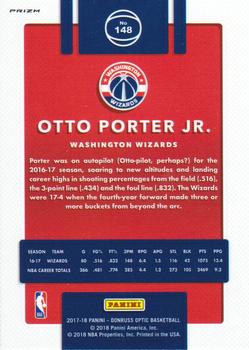 2017-18 Donruss Optic - Blue Velocity #148 Otto Porter Jr. Back