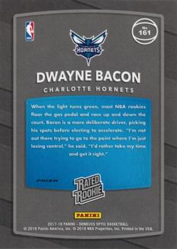 2017-18 Donruss Optic - Blue Velocity #161 Dwayne Bacon Back