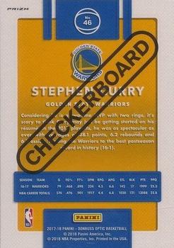 2017-18 Donruss Optic - Checkerboard #46 Stephen Curry Back