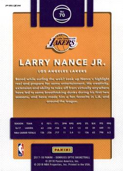 2017-18 Donruss Optic - Purple #70 Larry Nance Jr. Back
