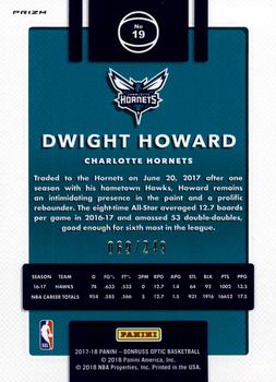 2017-18 Donruss Optic - Premium Box Set #19 Dwight Howard Back