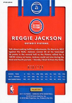 2017-18 Donruss Optic - Premium Box Set #41 Reggie Jackson Back