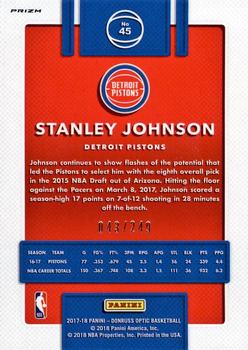 2017-18 Donruss Optic - Premium Box Set #45 Stanley Johnson Back