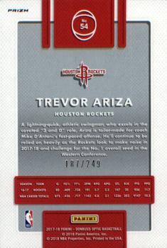 2017-18 Donruss Optic - Premium Box Set #54 Trevor Ariza Back