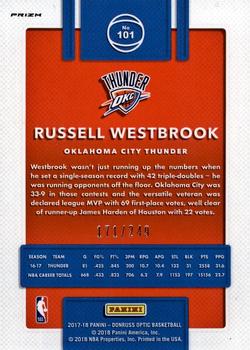 2017-18 Donruss Optic - Premium Box Set #101 Russell Westbrook Back