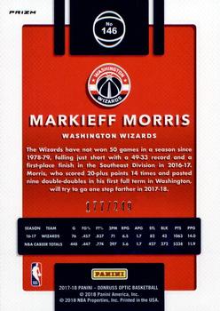 2017-18 Donruss Optic - Premium Box Set #146 Markieff Morris Back