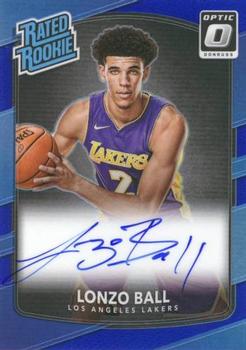 2017-18 Donruss Optic - Rated Rookies Signatures Blue #199 Lonzo Ball Front