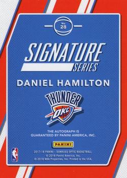 2017-18 Donruss Optic - Signature Series #28 Daniel Hamilton Back