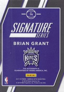 2017-18 Donruss Optic - Signature Series #74 Brian Grant Back