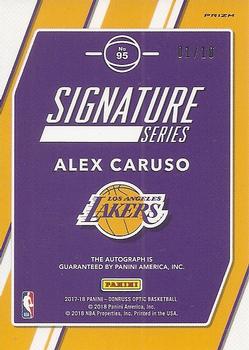 2017-18 Donruss Optic - Signature Series Gold #95 Alex Caruso Back