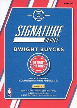 2017-18 Donruss Optic - Signature Series Holo #29 Dwight Buycks Back