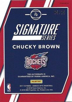 2017-18 Donruss Optic - Signature Series Pink #72 Chucky Brown Back