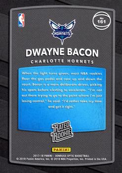 2017-18 Donruss Optic - Rated Rookie Shock #161 Dwayne Bacon Back