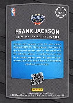 2017-18 Donruss Optic - Rated Rookie Shock #170 Frank Jackson Back