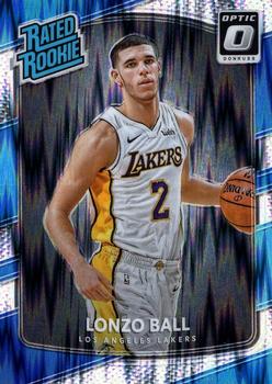 2017-18 Donruss Optic - Rated Rookie Shock #199 Lonzo Ball Front