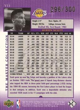 2000 Upper Deck Lakers Master Collection #VII Byron Scott Back