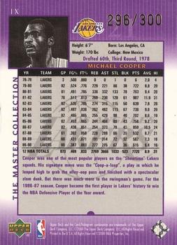 2000 Upper Deck Lakers Master Collection #IX Michael Cooper Back