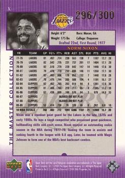 2000 Upper Deck Lakers Master Collection #X Norm Nixon Back