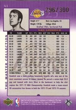 2000 Upper Deck Lakers Master Collection #XI Gail Goodrich Back