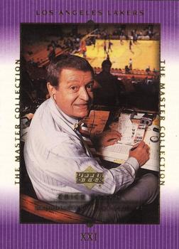 2000 Upper Deck Lakers Master Collection #XXI Chick Hearn Front