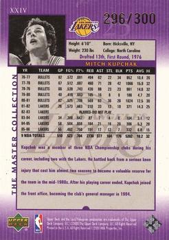 2000 Upper Deck Lakers Master Collection #XXIV Mitch Kupchak Back