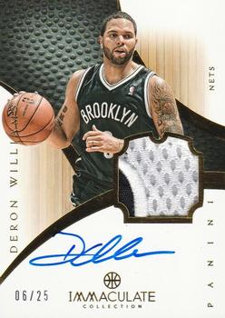 2012-13 Panini Immaculate Collection - Rookie Autographed Patches Basketball Veteran Variations #187 Deron Williams Front