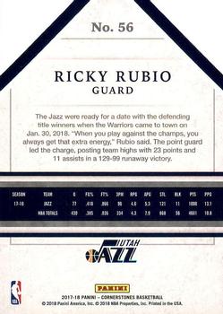2017-18 Panini Cornerstones #56 Ricky Rubio Back