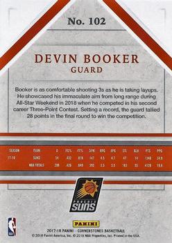 2017-18 Panini Cornerstones #102 Devin Booker Back