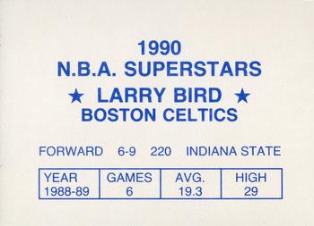 1990 N.B.A. Superstars (Blue Back) (unlicensed) #NNO Larry Bird Back