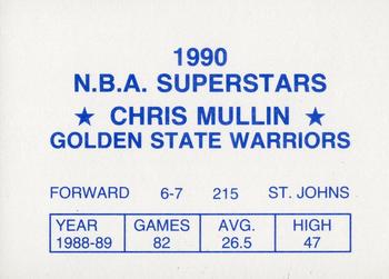 1990 N.B.A. Superstars (Blue Back) (unlicensed) #NNO Chris Mullin Back