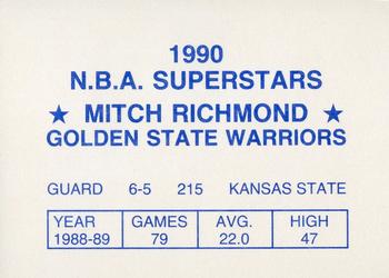 1990 N.B.A. Superstars (Blue Back) (unlicensed) #NNO Mitch Richmond Back