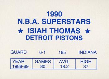 1990 N.B.A. Superstars (Blue Back) (unlicensed) #NNO Isiah Thomas Back