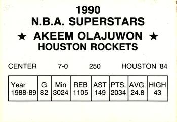 1990 N.B.A. Superstars (Black Back) (unlicensed) #NNO Akeem Olajuwon Back