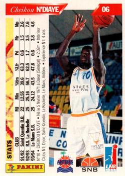 1994-95 Panini LNB (France) #6 Cheikou N'Diaye Back